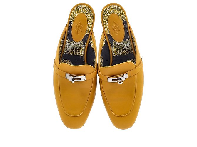Kelly Hermès Muli Hermes Oz in pelle gialla Giallo - vista 5
