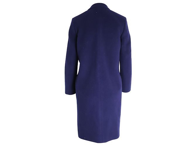 Céline Celine Open-Front Coat in Blue Wool Navy blue - view 3