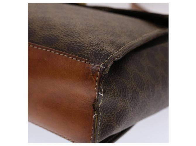 Céline CELINE Borsa a tracolla in tela Macadam in pelle PVC marrone Auth 49113 - vista 10