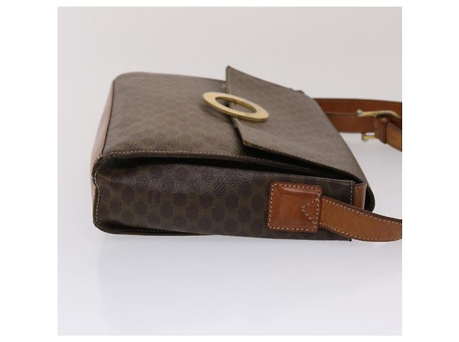 Céline CELINE Borsa a tracolla in tela Macadam in pelle PVC marrone Auth 49113 - vista 14