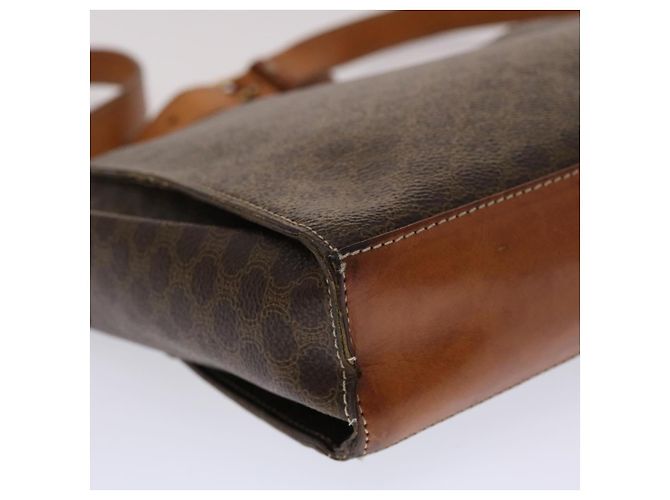 Céline CELINE Borsa a tracolla in tela Macadam in pelle PVC marrone Auth 49113 - vista 18
