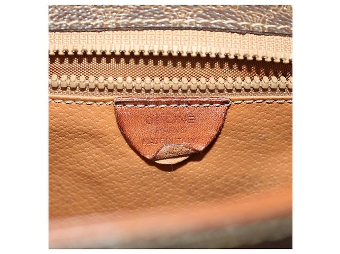 Céline CELINE Borsa a tracolla in tela Macadam in pelle PVC marrone Auth 49113 - vista 20