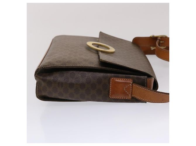 Céline CELINE Borsa a tracolla in tela Macadam in pelle PVC marrone Auth 49113 - vista 3