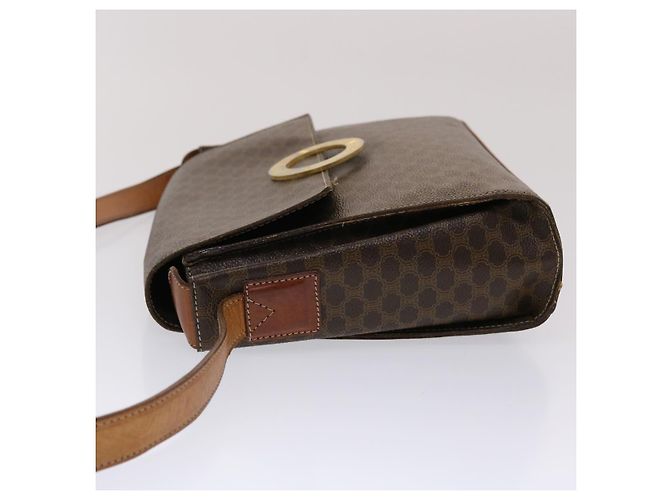 Céline CELINE Borsa a tracolla in tela Macadam in pelle PVC marrone Auth 49113 - vista 4