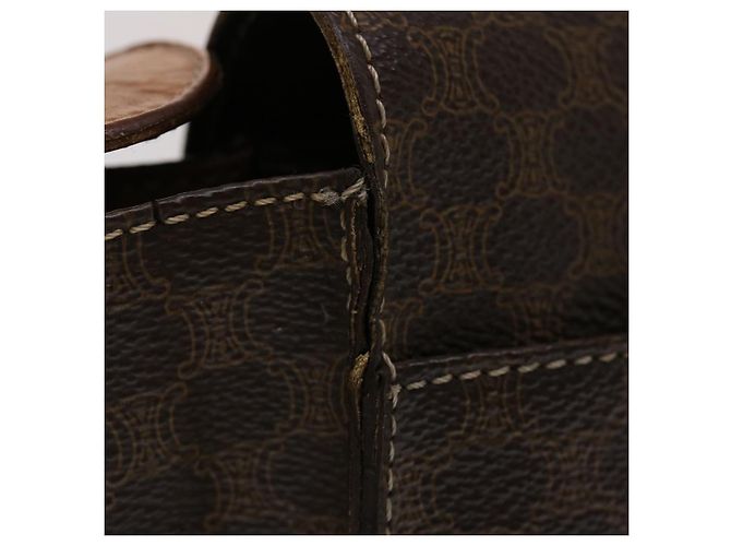 Céline CELINE Borsa a tracolla in tela Macadam in pelle PVC marrone Auth 49113 - vista 7
