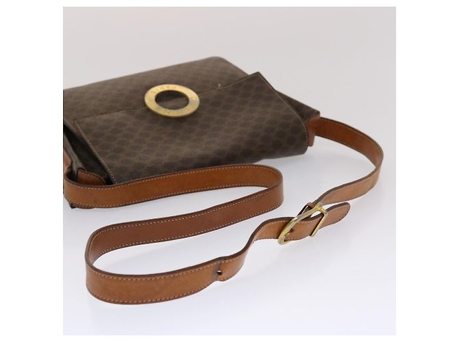 Céline CELINE Borsa a tracolla in tela Macadam in pelle PVC marrone Auth 49113 - vista 9