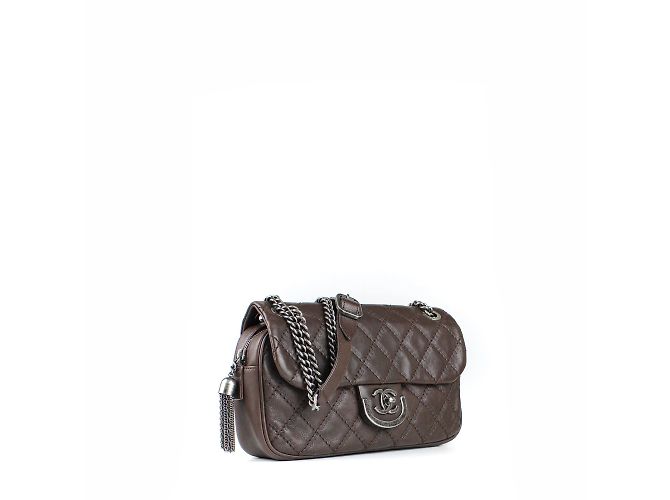 Chanel - Timeless bag with metal charms Brown - view 2