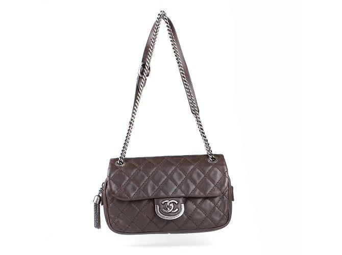 Chanel - Timeless bag with metal charms Brown - view 6