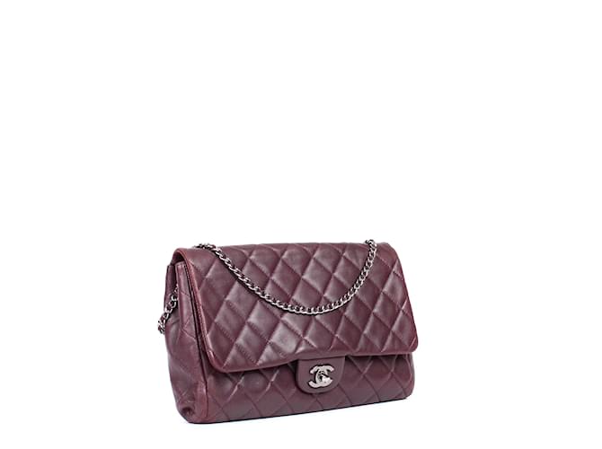 Chanel - Bordeaux leather Timeless bag Dark red - view 2