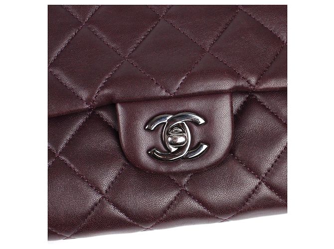 Chanel - Bordeaux leather Timeless bag Dark red - view 5
