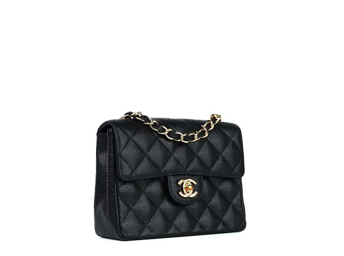 Timeless Chanel - Mini borsa a tracolla quadrata senza tempo Nero - vista 2