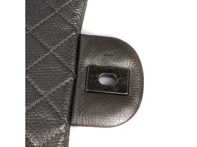 Chanel - Large gray leather XXL Timeless bag Grey - view 7