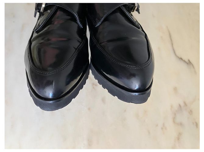 Autre Marque Samsonite Schnürschuhe aus schwarzem Leder - Ansicht 4