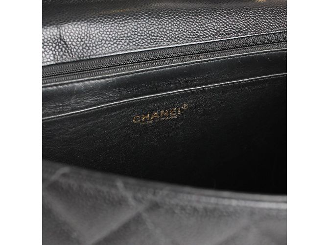 Chanel - Maxi jumbo Timeless bag in grained leather Black - view 10