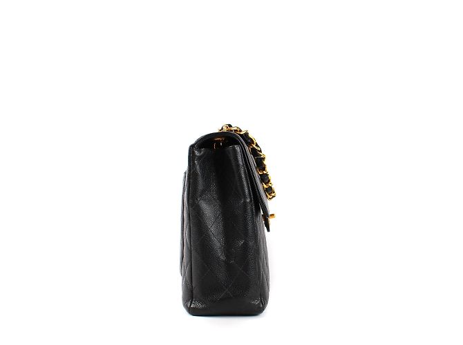 Chanel - Maxi jumbo Timeless bag in grained leather Black - view 4