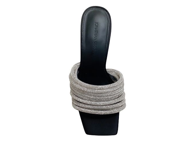 Sandalias negras Lena con adornos de cristal de Jonathan Simkhai - vista 4
