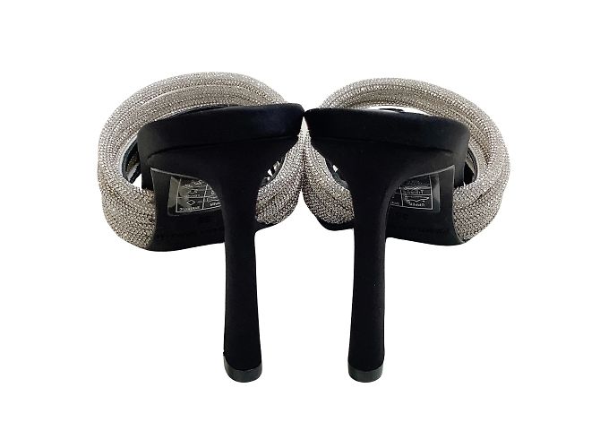 Sandalias negras Lena con adornos de cristal de Jonathan Simkhai - vista 5