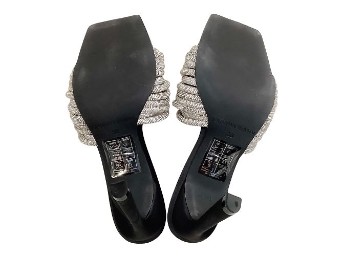 Sandalias negras Lena con adornos de cristal de Jonathan Simkhai - vista 8