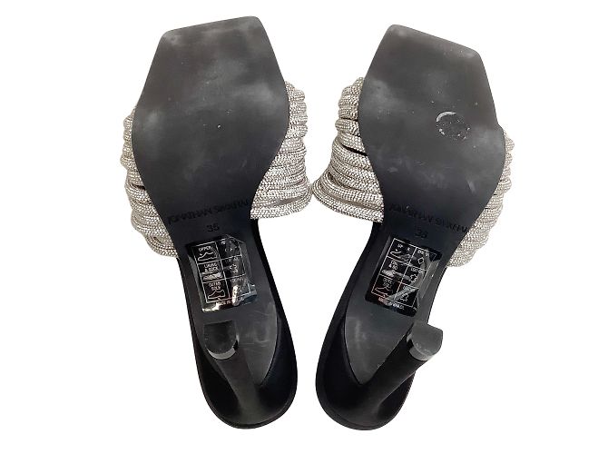 Jonathan Simkhai schwarze, mit Kristallen verzierte Lena-Sandalen - Ansicht 7