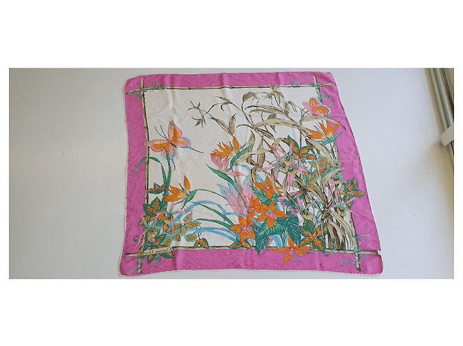 Autre Marque Quadrato in seta rosa 80x80 - vista 2