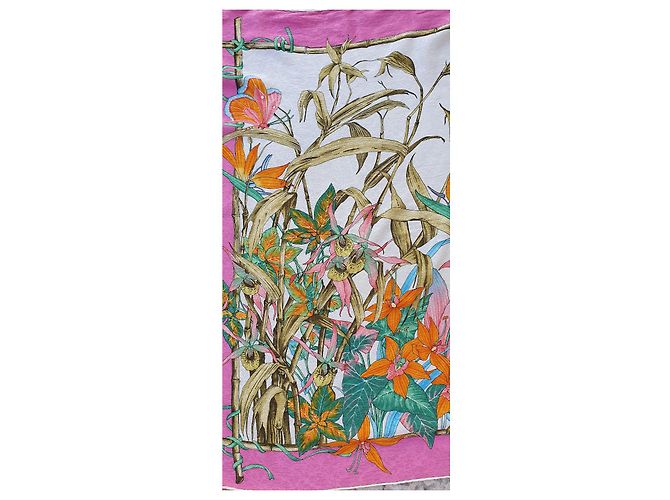 Autre Marque Quadrato in seta rosa 80x80 - vista 4