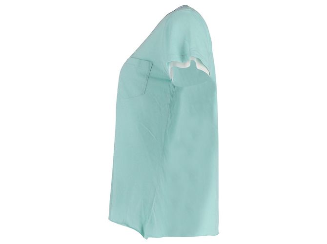 Camiseta Sacai Luck de algodón turquesa con forro de tul - vista 2