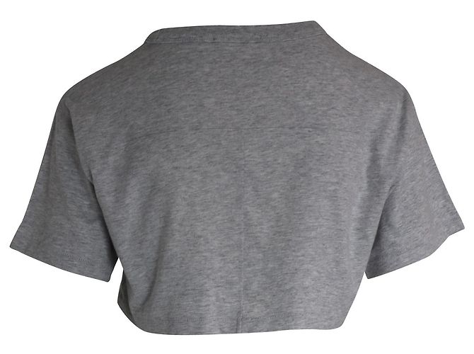 Camiseta corta Alexander Wang de algodón gris - vista 2