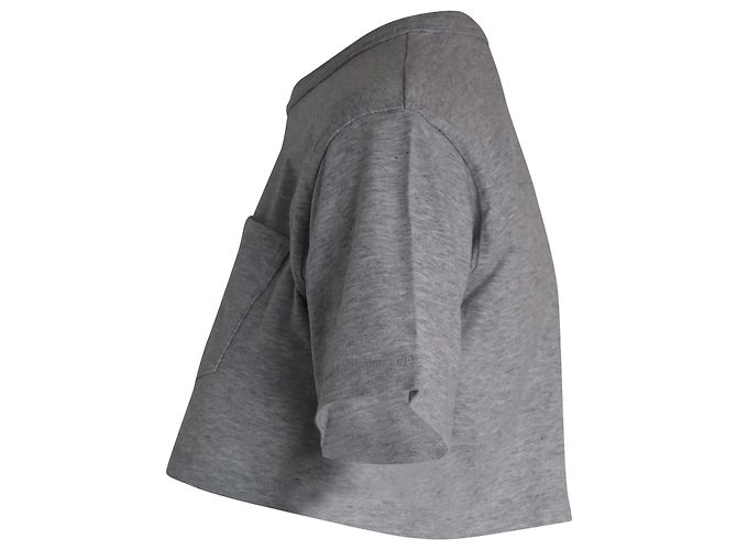 Camiseta corta Alexander Wang de algodón gris - vista 3