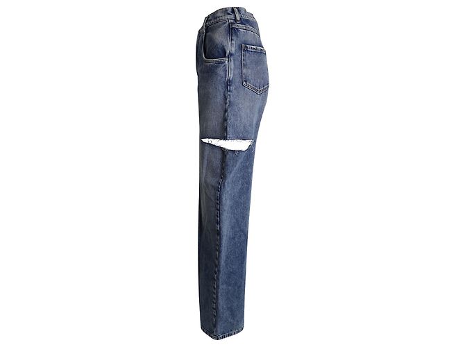 Maison Martin Margiela Maison Margiela Side Cut-Out Jeans in Blue Cotton Denim - view 2