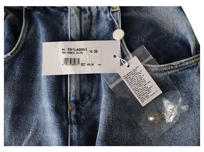 Maison Martin Margiela Maison Margiela Side Cut-Out Jeans in Blue Cotton Denim - view 4