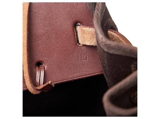 Hermès Hermes Brown Herbag Cabas MM Marrone Marrone scuro - vista 7