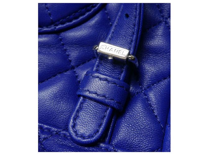 Chanel Urban Spirit Backpack Blue Lamb Leather - view 6