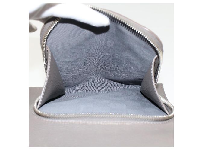 LOUIS VUITTON Borsa a tracolla Naxos Pelle Grigia LV Auth am4782 Marrone - vista 10