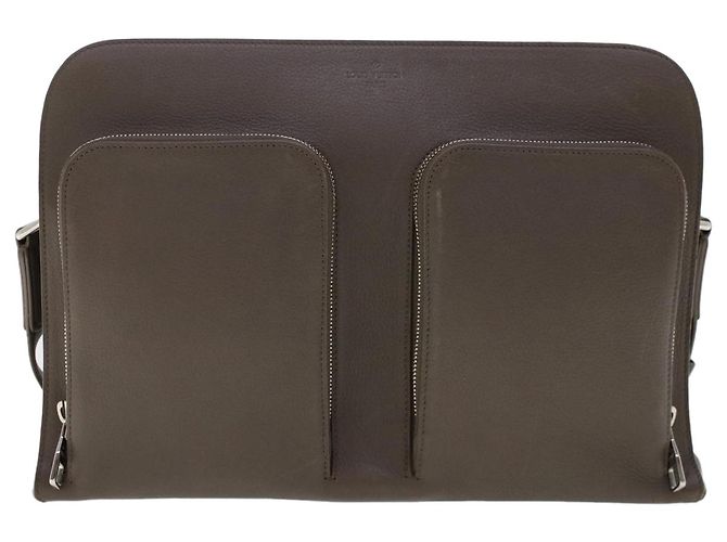 LOUIS VUITTON Borsa a tracolla Naxos Pelle Grigia LV Auth am4782 Marrone - vista 13