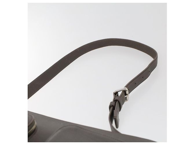 LOUIS VUITTON Borsa a tracolla Naxos Pelle Grigia LV Auth am4782 Marrone - vista 14