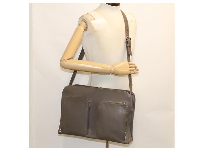 LOUIS VUITTON Borsa a tracolla Naxos Pelle Grigia LV Auth am4782 Marrone - vista 24