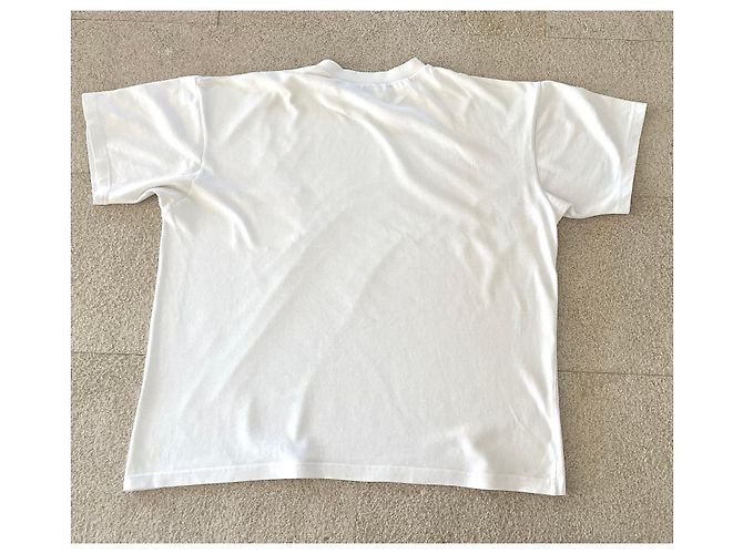 Autre Marque Mât de misaine Camiseta oversized de algodão creme Cru - vista 3
