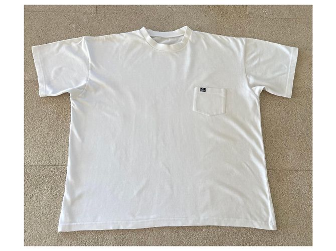 Autre Marque Mât de misaine Camiseta oversized de algodão creme Cru - vista 4