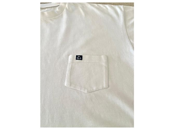 Autre Marque Mât de misaine Camiseta oversized de algodão creme Cru - vista 5