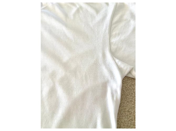 Autre Marque Mât de misaine Camiseta oversized de algodão creme Cru - vista 7