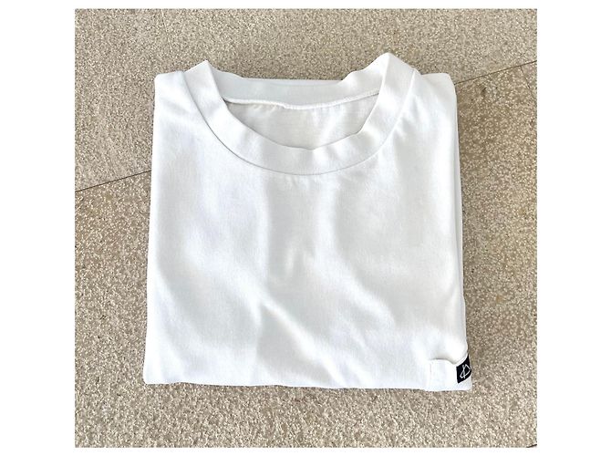 Autre Marque Mât de misaine Camiseta oversized de algodão creme Cru - vista 8