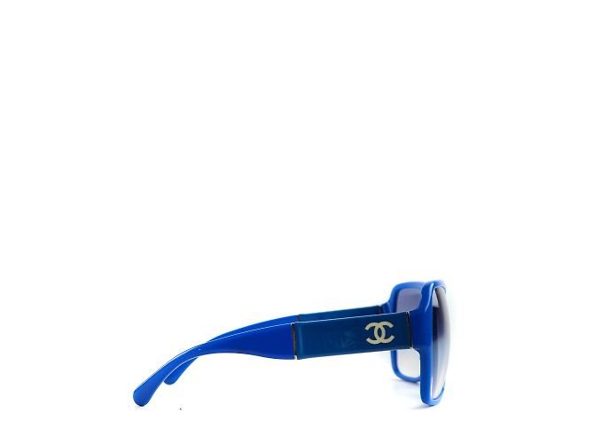 CHANEL Occhiali da sole T.  plastica Blu - vista 3