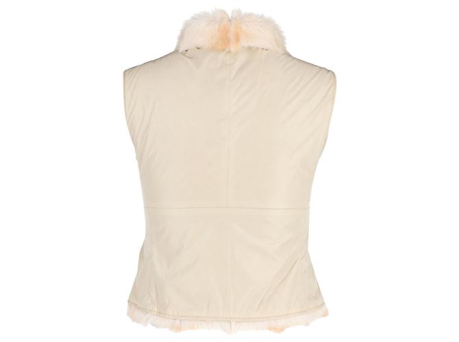 Gilet Foderato Prada in Nylon Avorio - vista 3