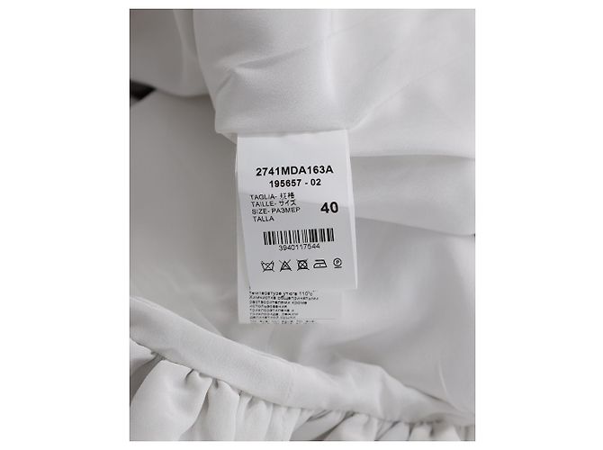 MSGM Rüschen-Blumen-Minikleid aus weißem Polyester Python drucken - Ansicht 6