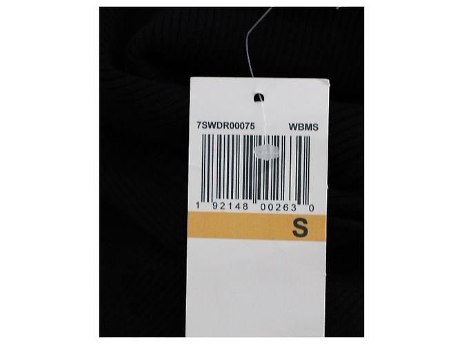 A.L.C BEIM.l.C. Anders Taschentuchsaum-Strick-Midikleid aus schwarzer Viskose - Ansicht 5