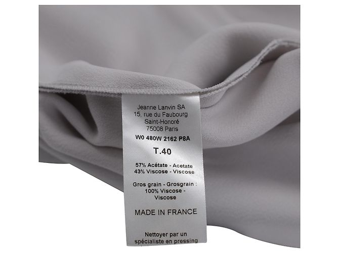 Lanvin-Maxirock mit Schleifendetail aus grauem Acetat - Ansicht 5