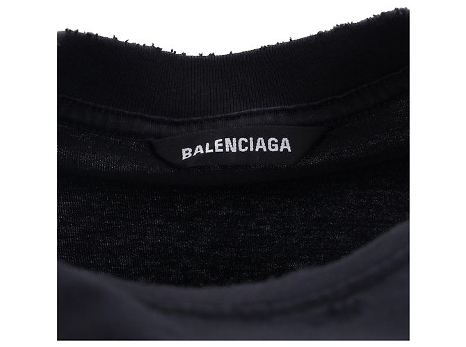 Everyday Balenciaga T-Shirt mit Alien-Print aus schwarzer Baumwolle - vue 4