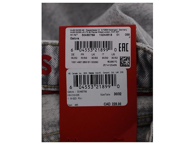 Hugo Boss Light Washed Jeans aus grauer Baumwolle - Ansicht 3
