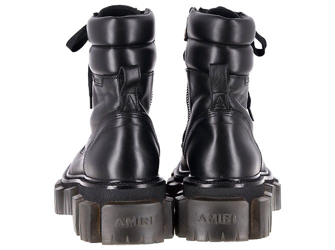 Anfibi Amiri in Pelle Nera - vista 4