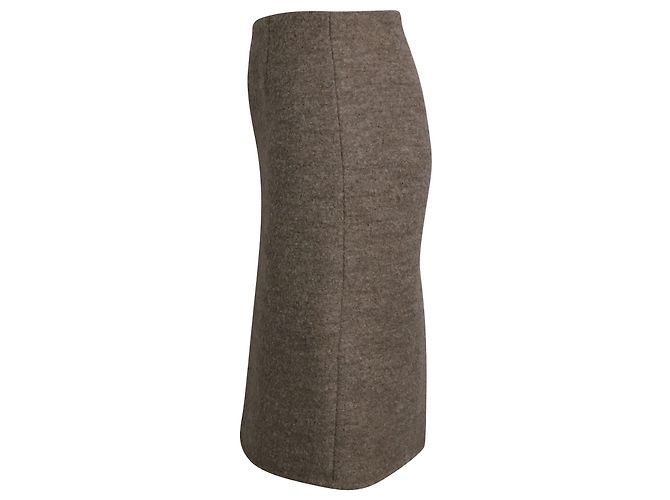 Jupe mi-longue Marc Jacobs en beige Lana Vergine - vue 2